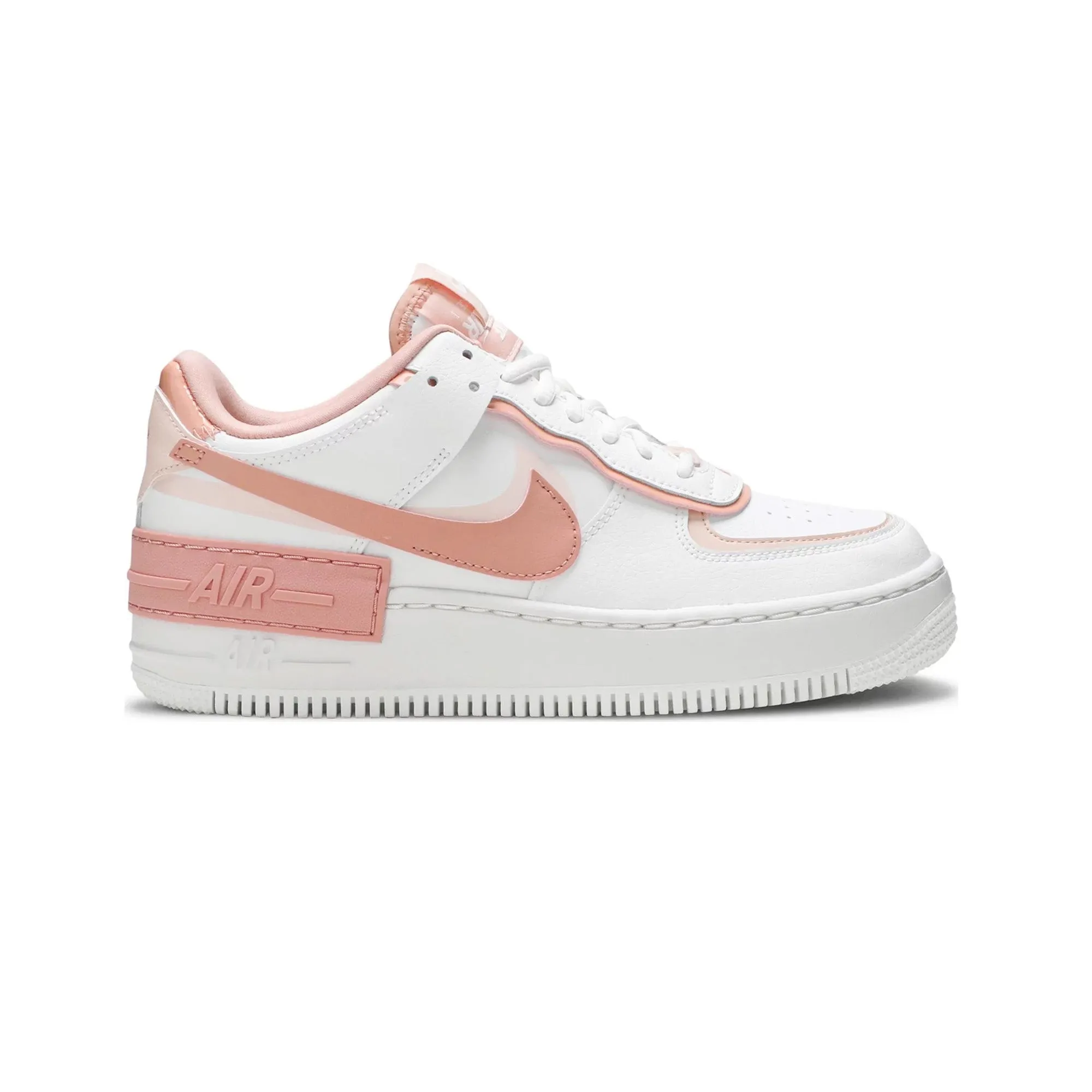 Sock Like Fit Urban Runner Nike Air Force 1 Low Shadow 'White Coral Pink' Women's (2020)