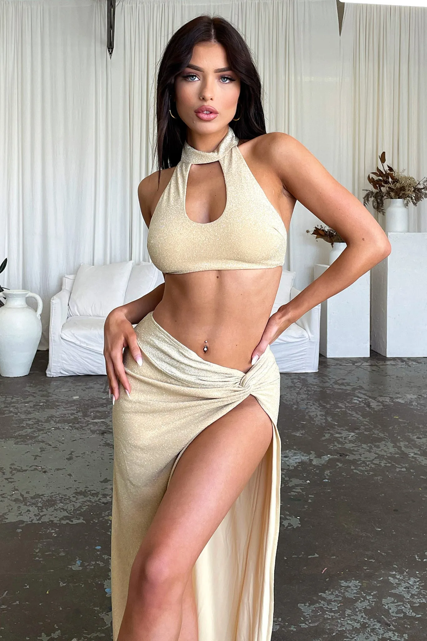 Winx Maxi Skirt - Gold Performance Outfit