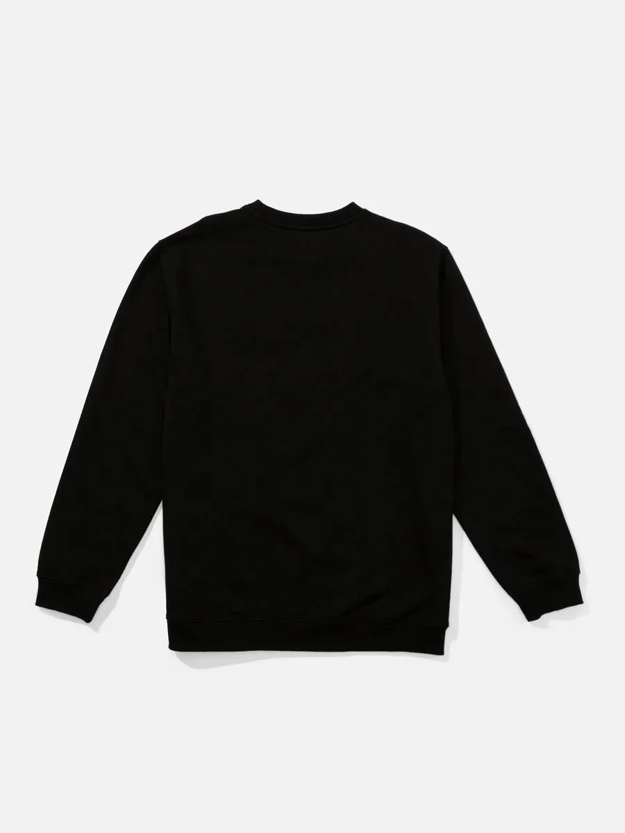 SALTY CREW CRAFTED CREW FLEECE - BLACK FlexibleLayeredConstruction Double Chest Pocket