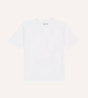 Non Iron Fabric Cozy and Fashionable White Flam?? Cotton Crew Neck Hiking T-Shirt