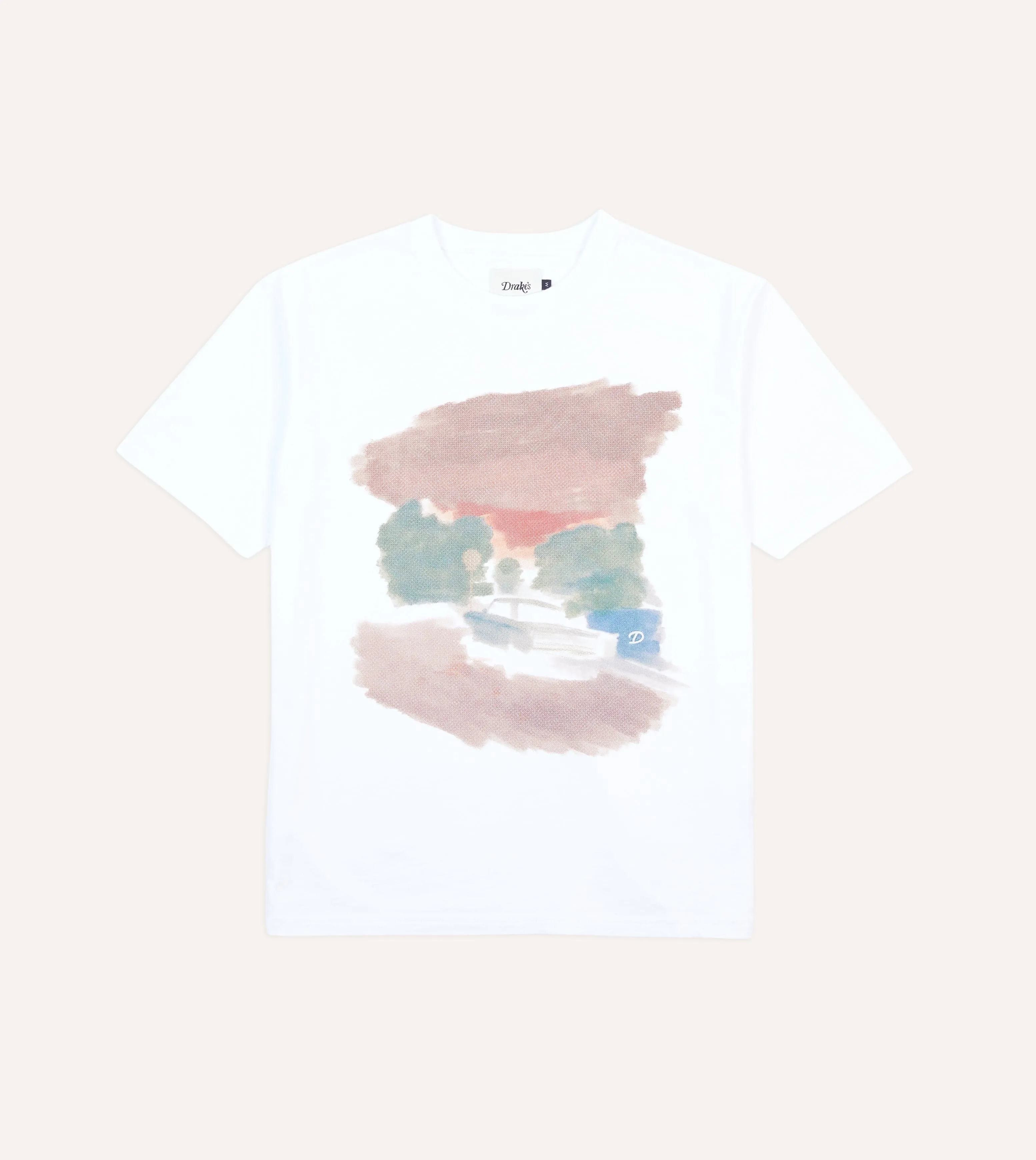 Street Smart Look skinny but not tight White Street Print Short-Sleeve Hiking T-Shirt
