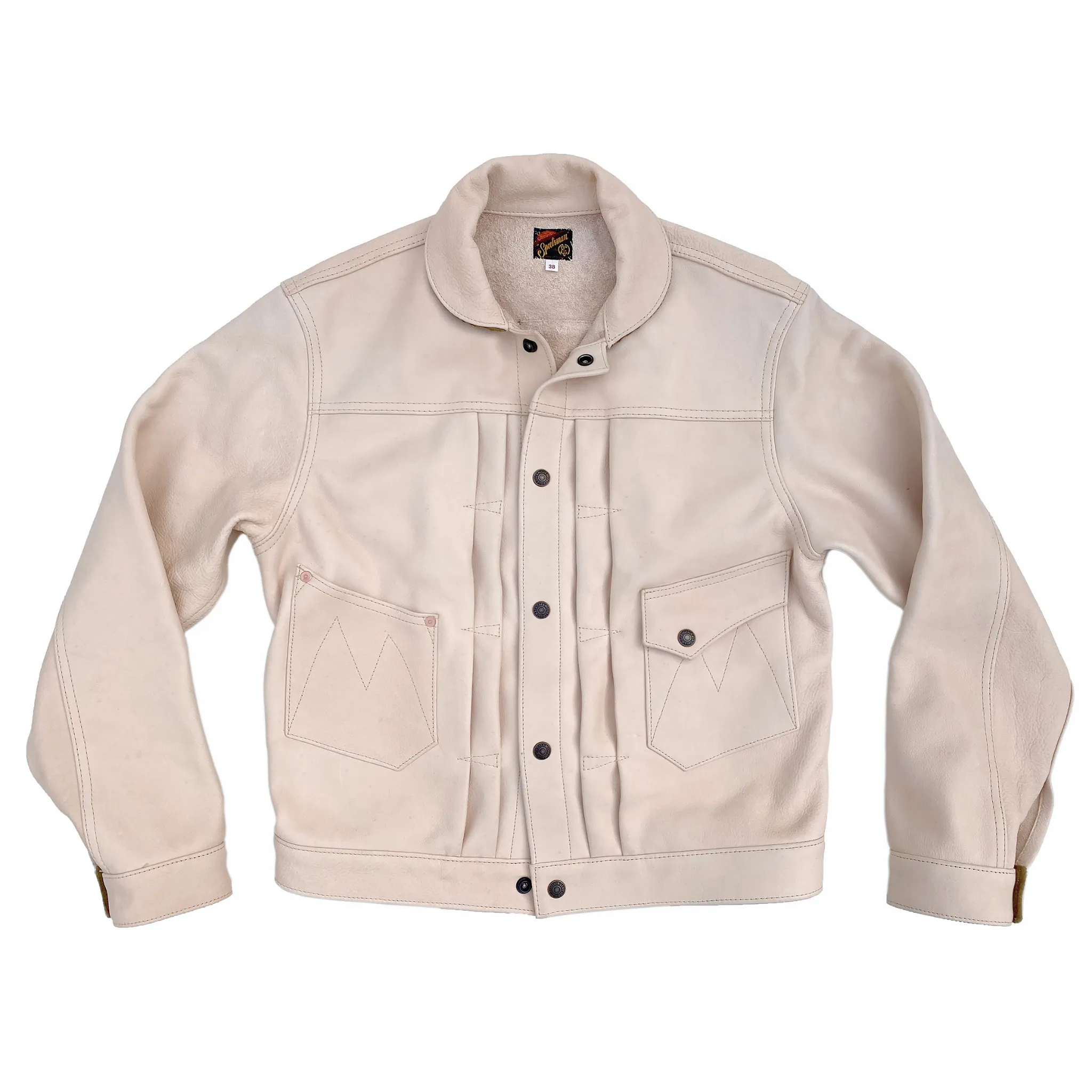 Durable Coating City Ready Style Ranch Blouse "Randall" - Natural Veg-Tan Leather - B-Stock