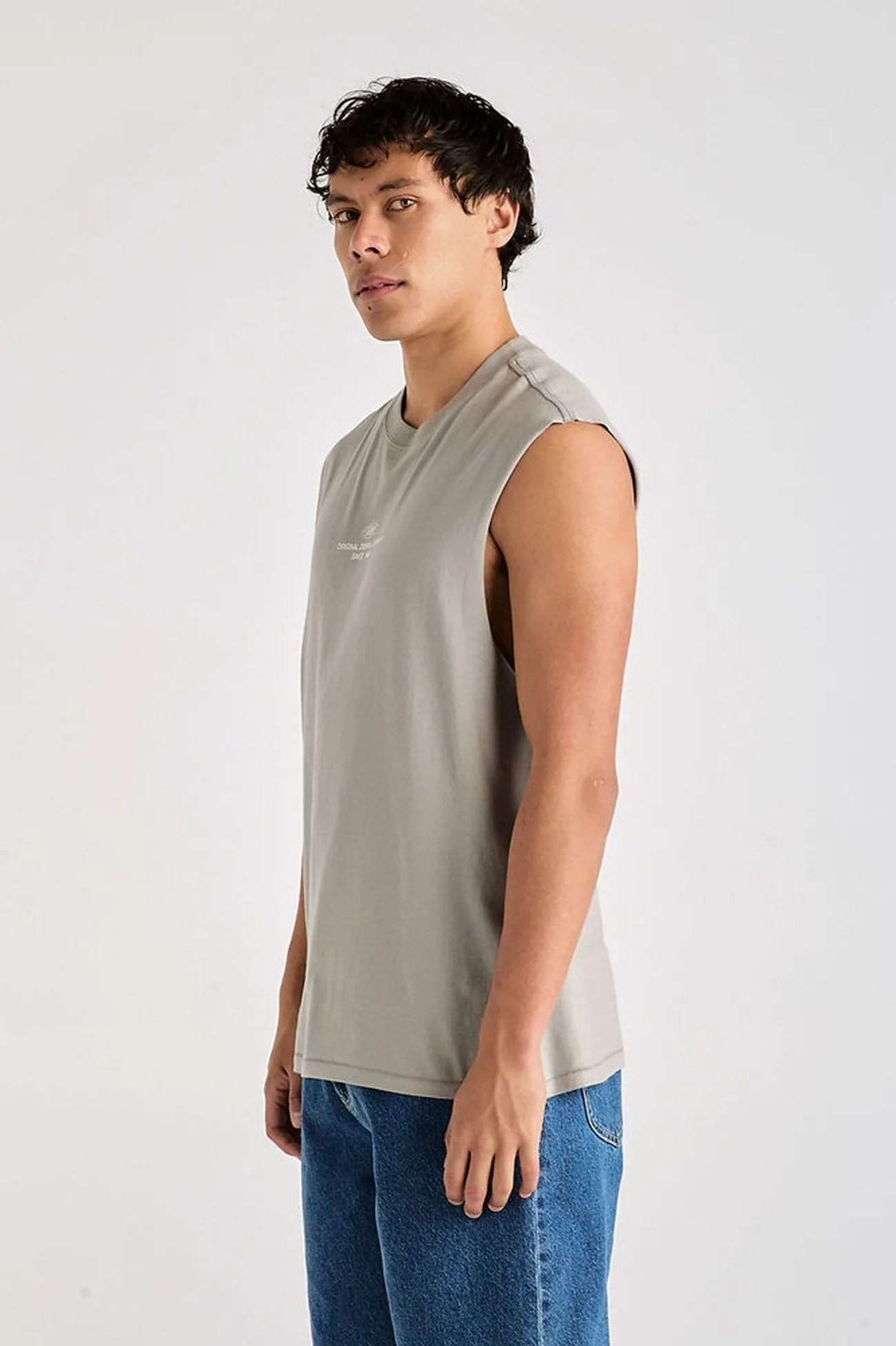 Thermal Regulation System Denim Co Muscle Tee Stone Steel