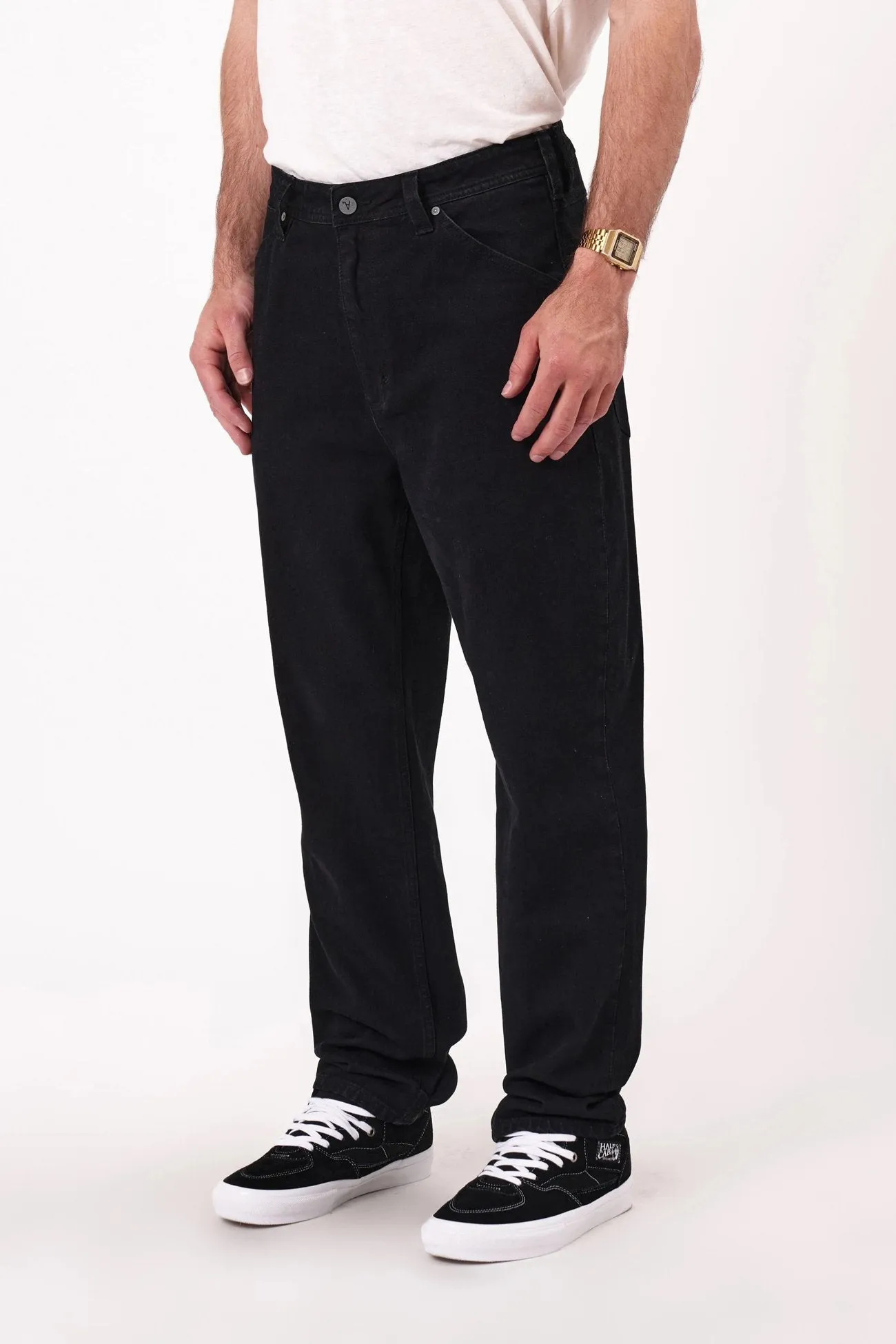 A4 Taper Jean Patrick Black Breathable Stretch Wear Chilly Day Wear