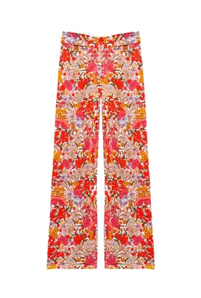 The Charlie Pant - 60's Floral No Fuss Fit Sporty Style
