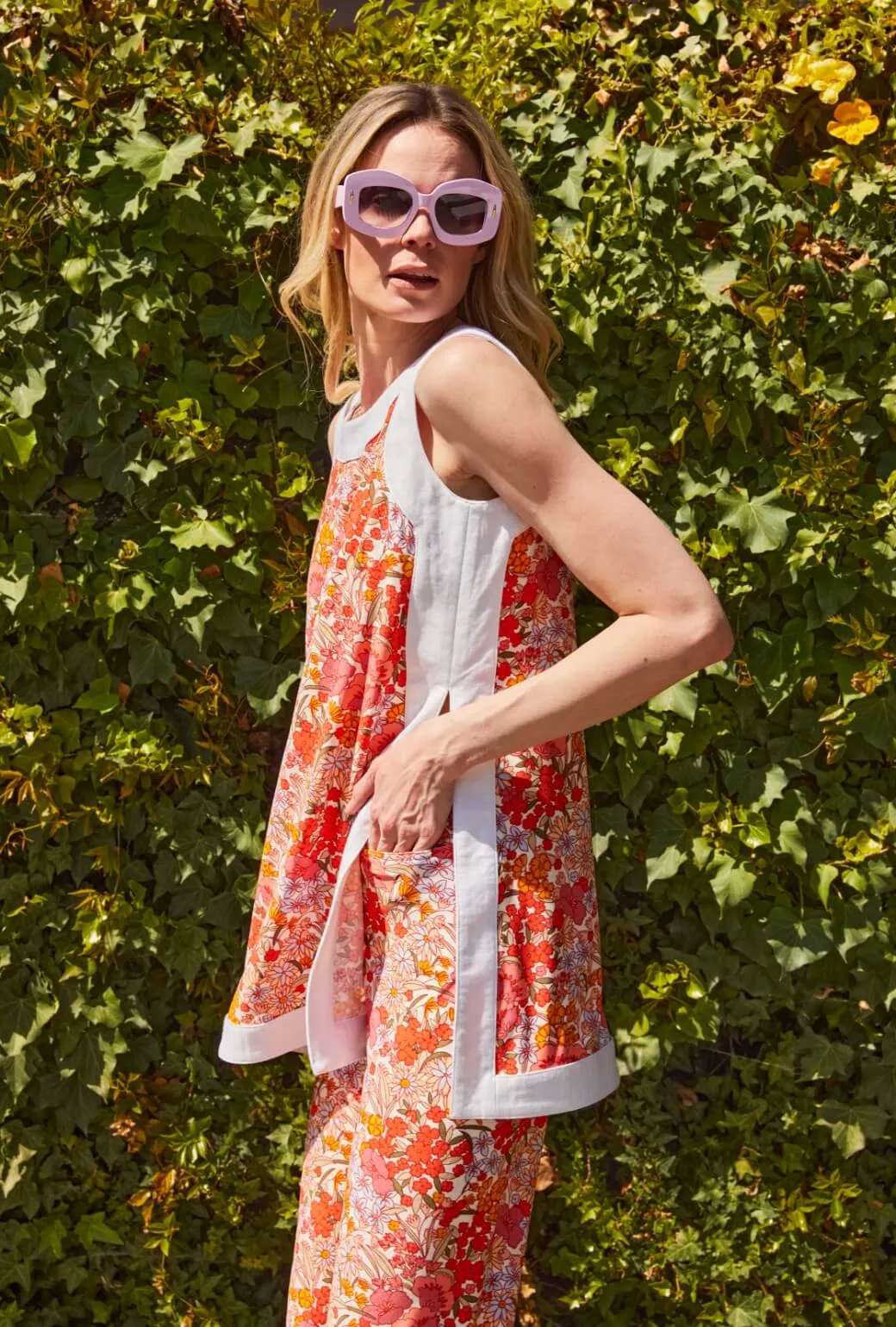 Wind Resistance Low Profile Fasteners The Charlie Pant - 60's Floral