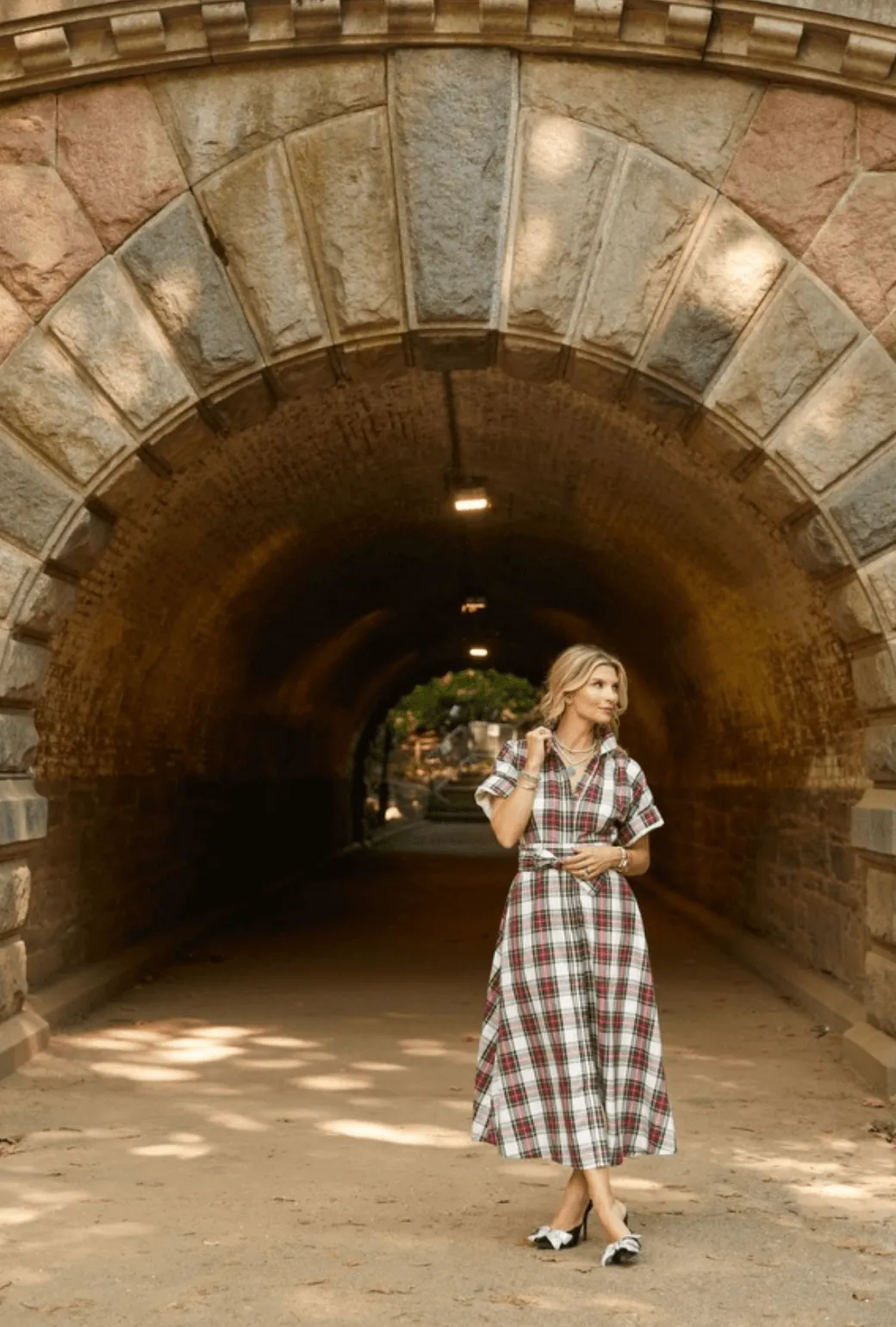 The Donna Day Gown - Dress Stewart Plaid Graceful Ease