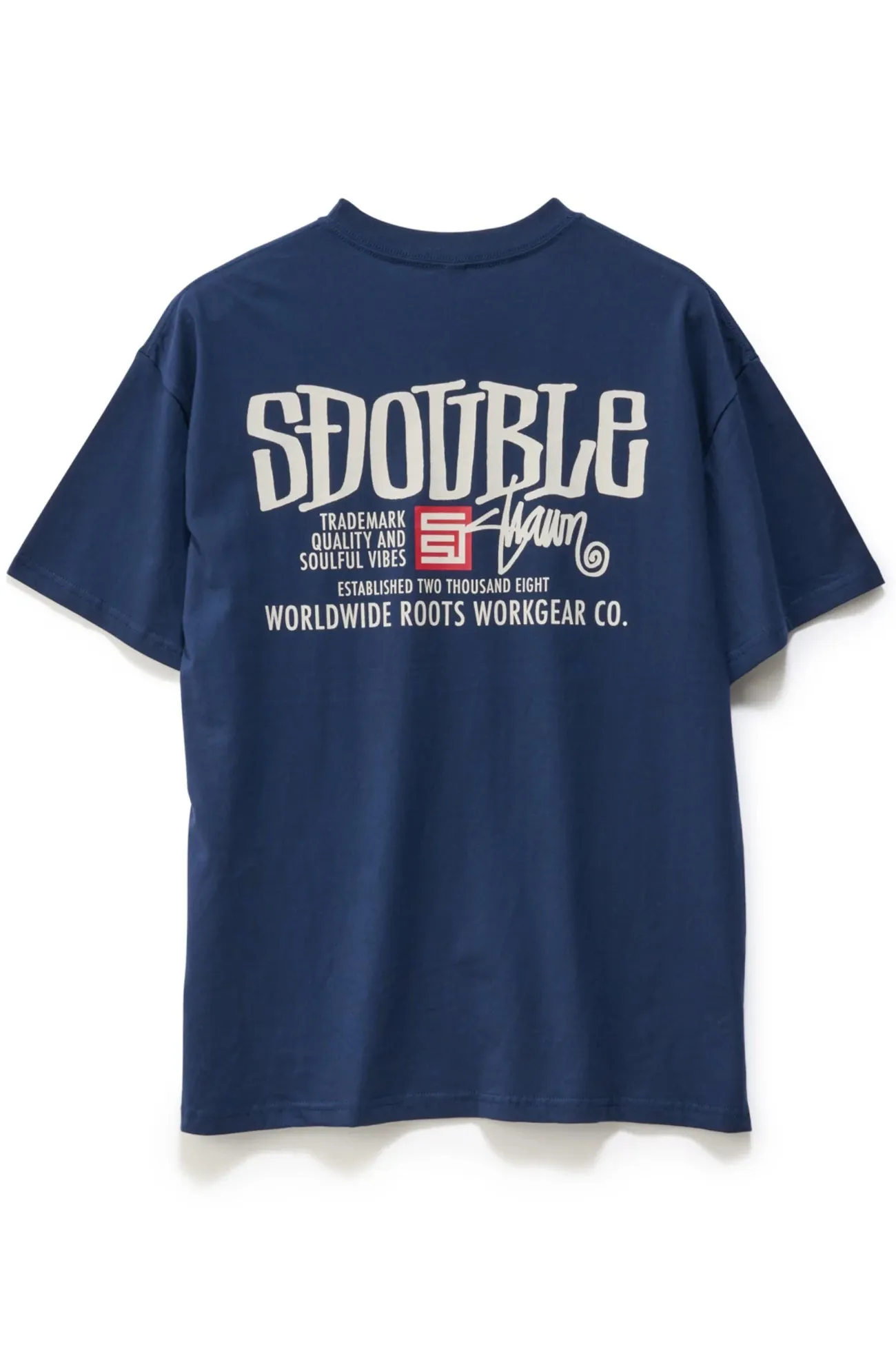 Flexible Knit Blend Workgear Short Sleeve Tee Navy