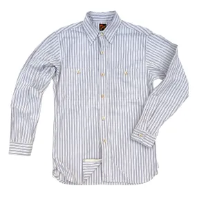 Non Chafe Seams Polished Placket Workman Shirt - NOS Americana Stripe - Warehouse