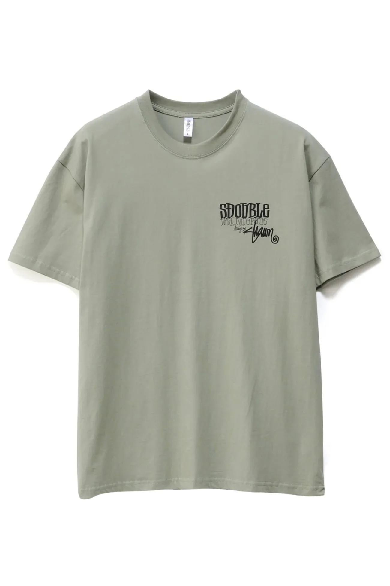 RibbedNeckline SublimatedPrint World Wide Roots Tee Seagrass