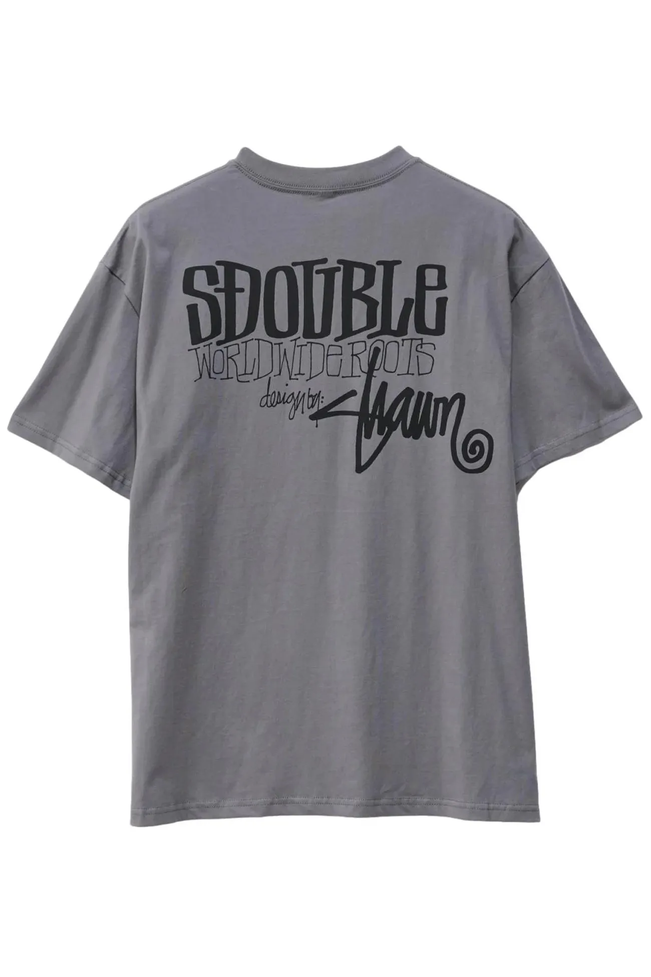 CarbonNeutral Production Relaxed Silhouette World Wide Roots Tee Steel Grey
