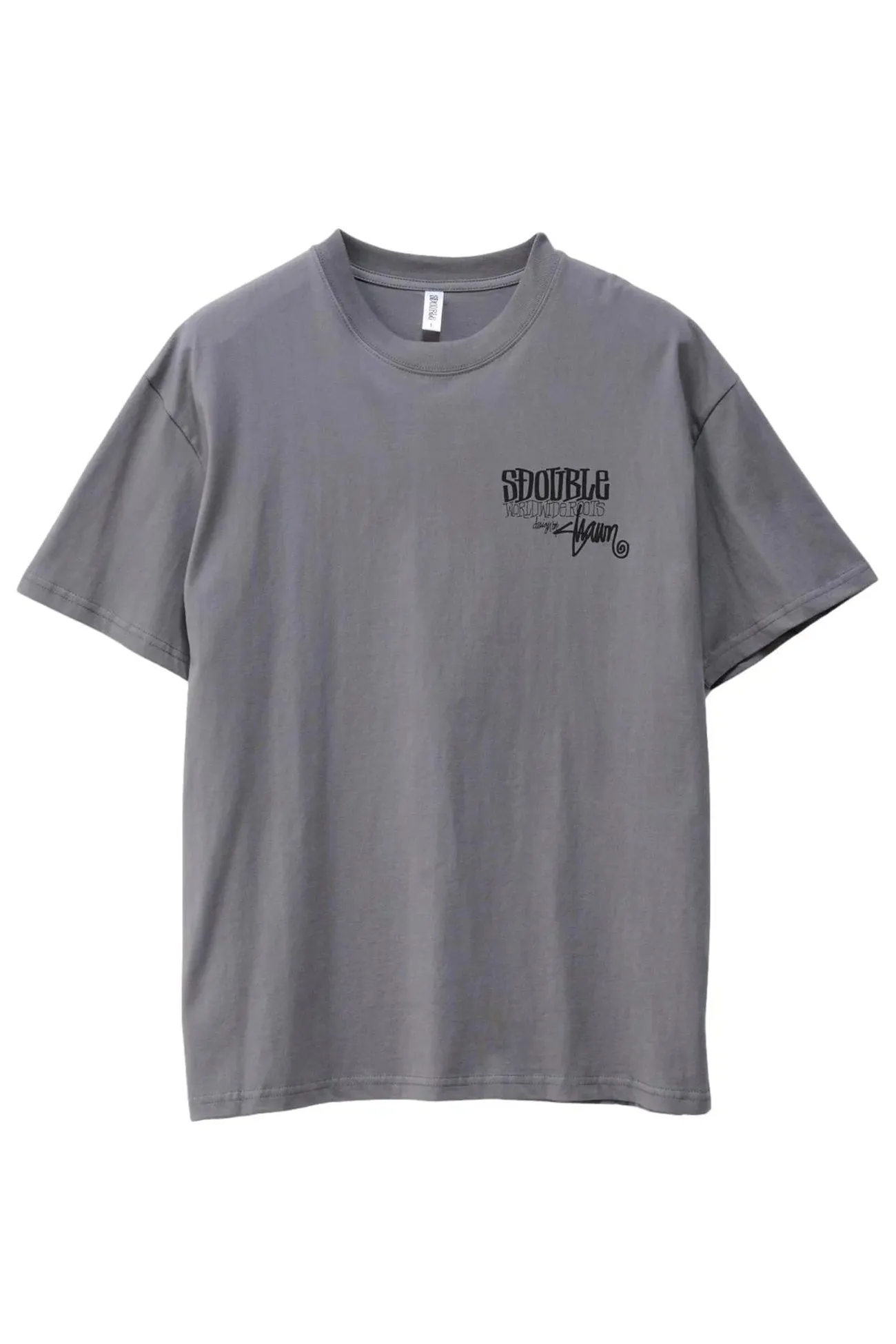 World Wide Roots Tee Steel Grey QuickDrying Garment Washed
