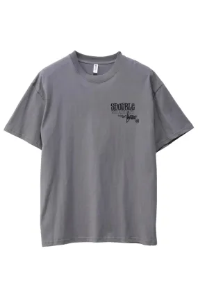 FlexibleCuff Tapered Cut World Wide Roots Tee Steel Grey