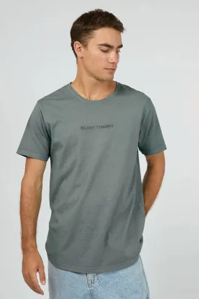 Embro Washed Tail Tee Steel EcoFriendlyBlend FlexibleCollar