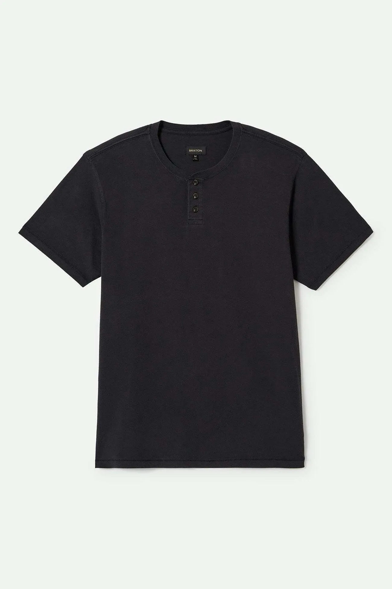 All Over Print Technique Vintage Reserve Short Sleeve Henley Black Sol Wash