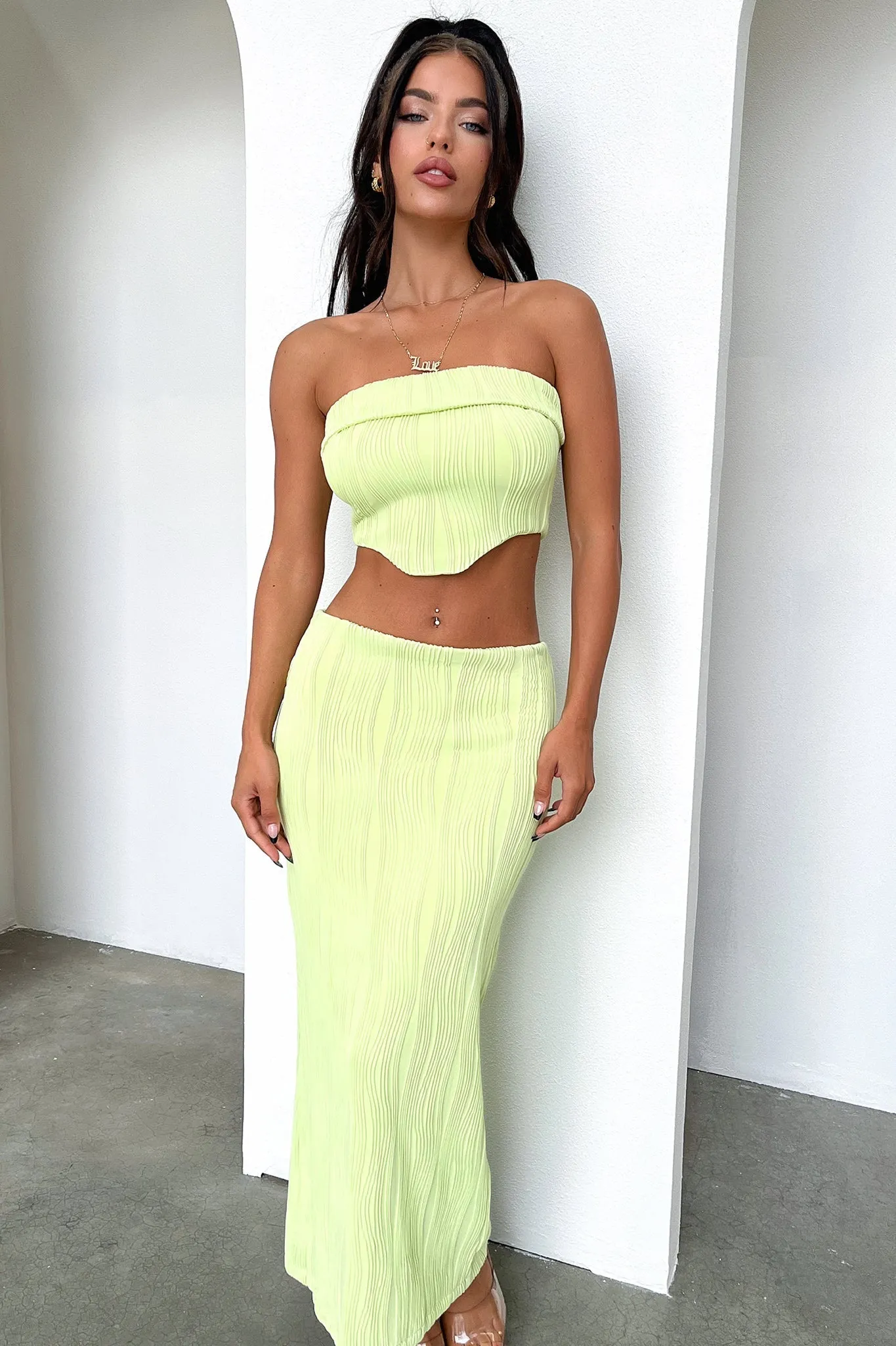 Fashion Fusion Layer Combo Xava Skirt- Green