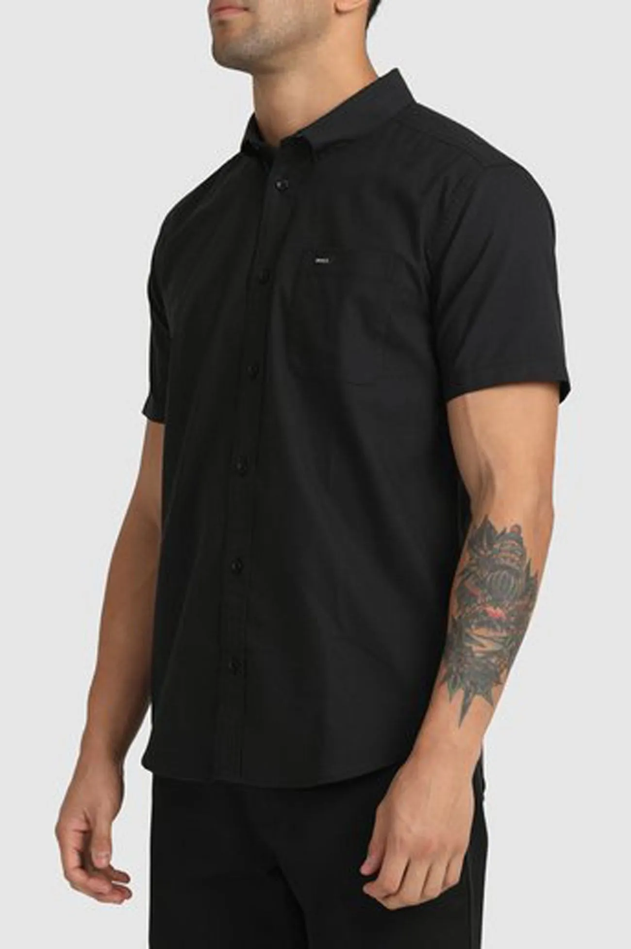 Sweat Absorbent Inner Layer Ultraviolet Protection Finish That'll Do Stretch Short Sleeve Black