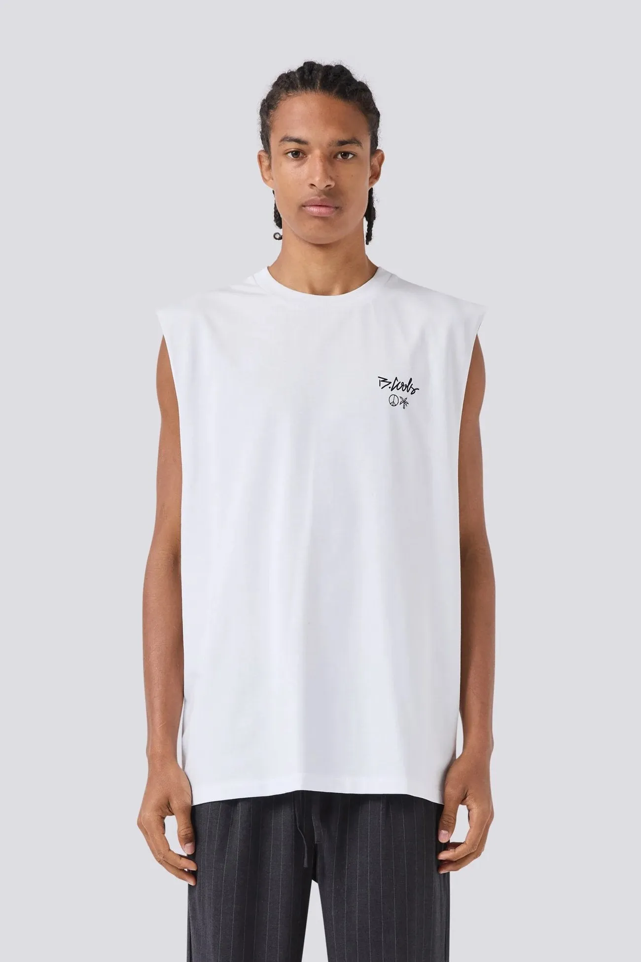 YC Muscle White AdaptiveFitFabric Minimalist Aesthetic