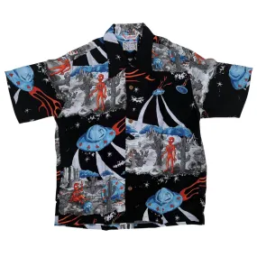 ??FLYING SAUCERS?? Rock??n??Roll Shirt - Delta Multi Pocket Design Shimmer Effect