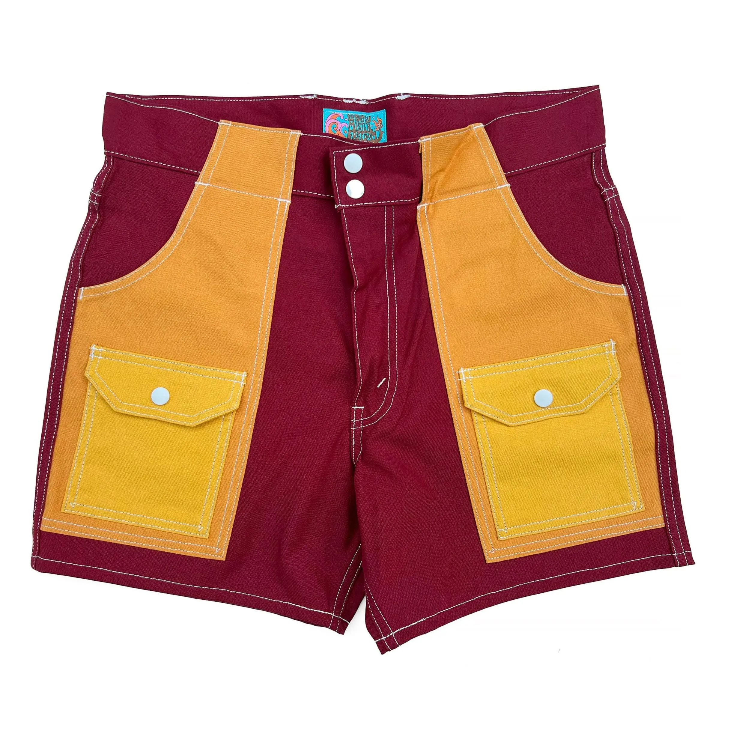 Manureva Deck Shorts "Cooper Ed." - Cerise Tutti Frutti Elastic Band