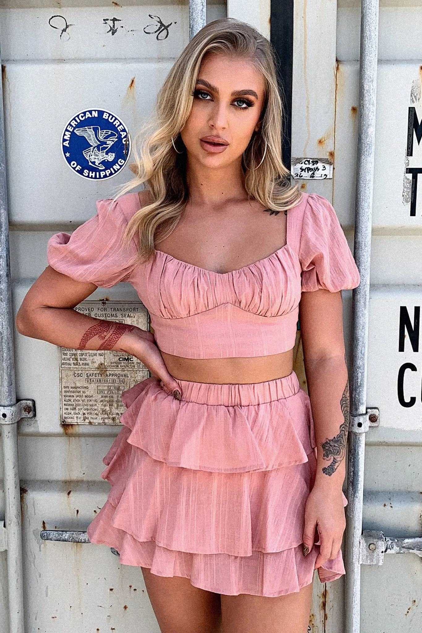 Zayn Skirt - Blush Neat Finish