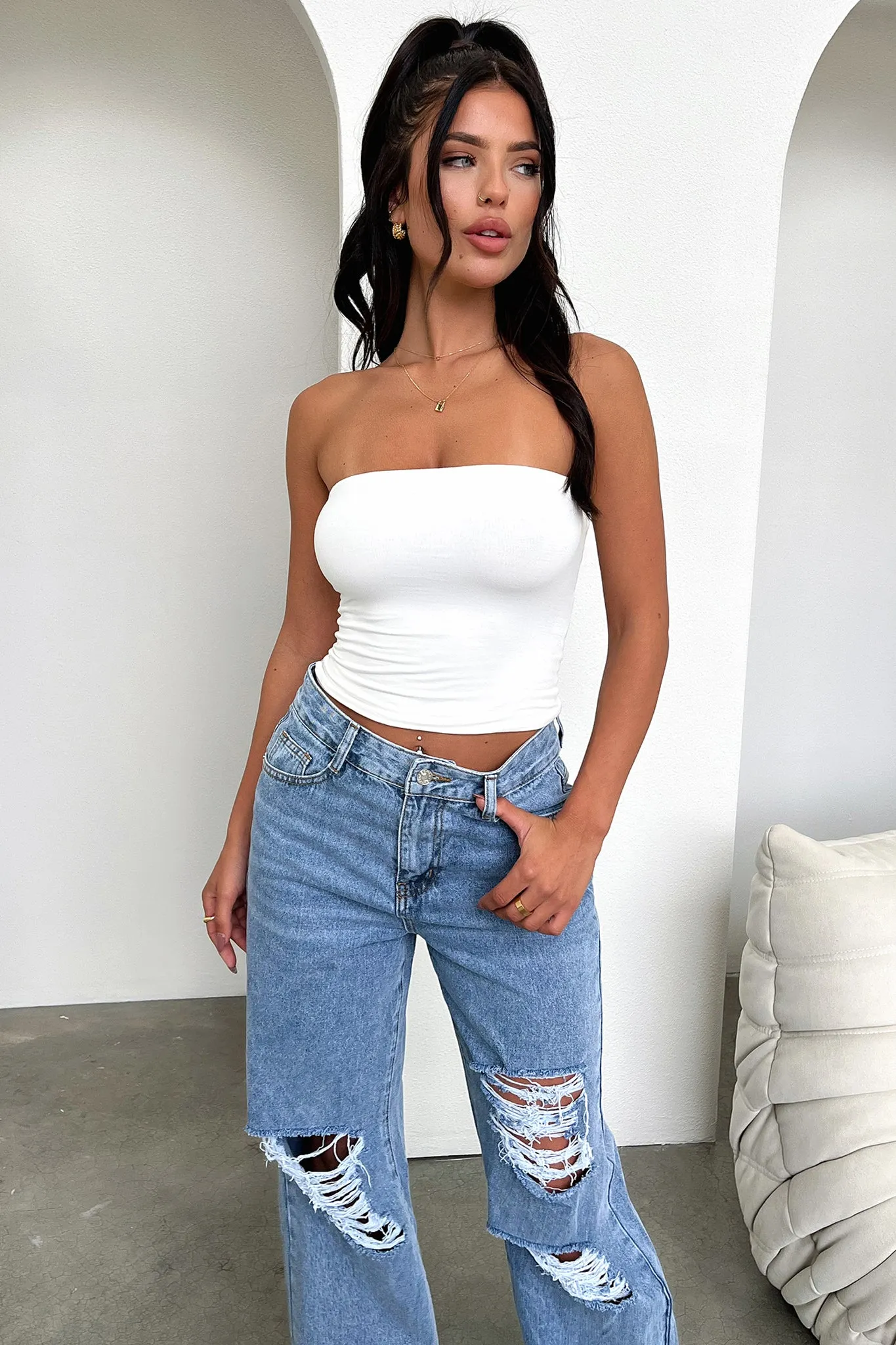 Flat Lock Stitching Relaxed Wearable Zeder Jeans - Blue