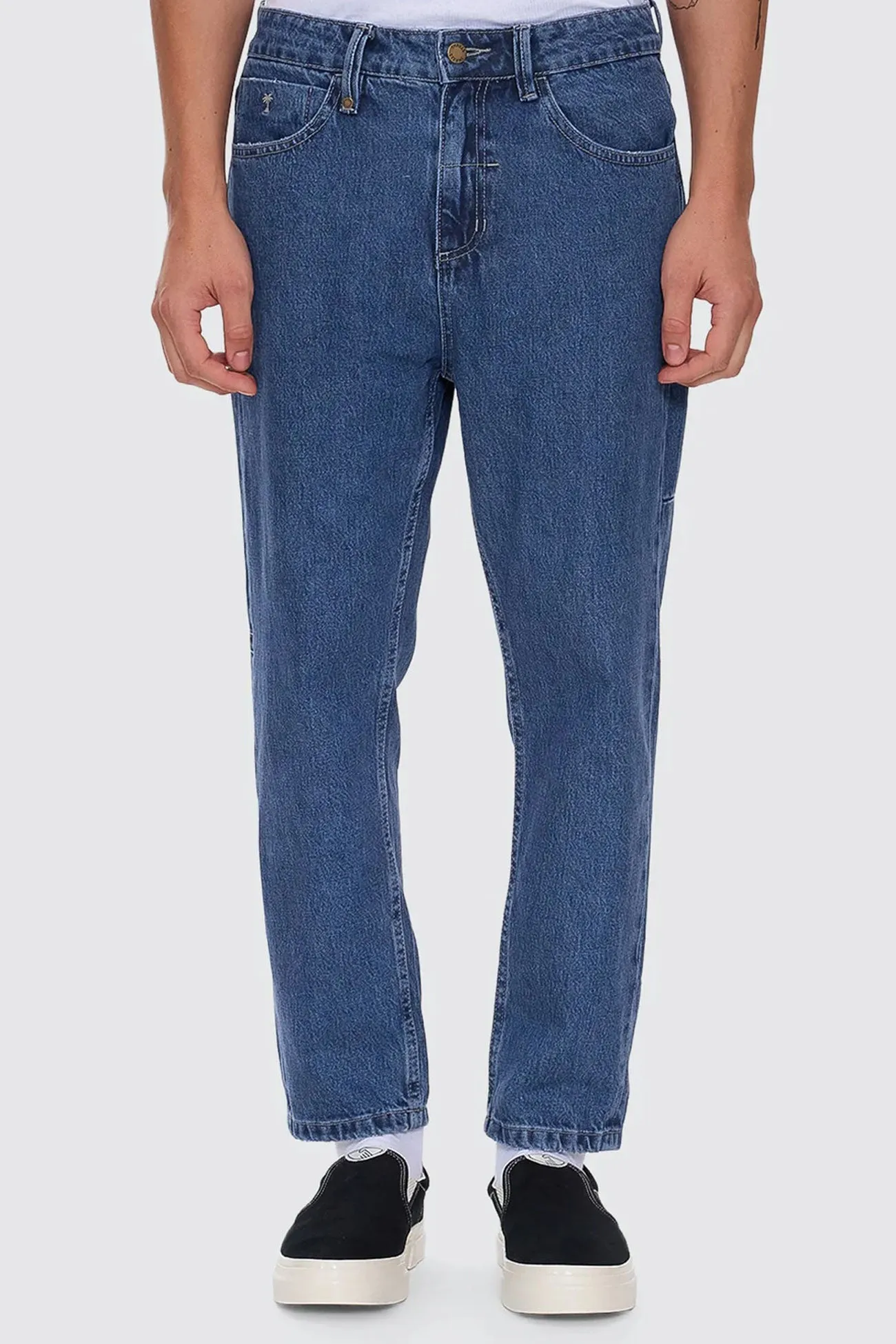 Unchopped Denim Jean Vintage Rinse Blue Commuter Ready Everyday Comfort Fit