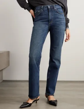 Zurie High Rise Straight Leg Jean, Garnish Light Washed Parent Style Trend Setter